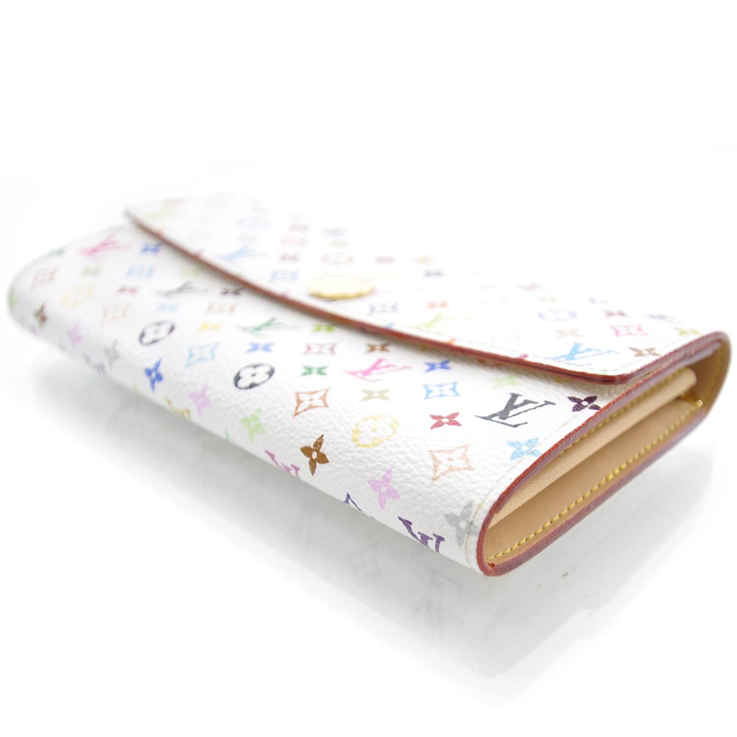 Monogram Multicolor Sarah Wallet White