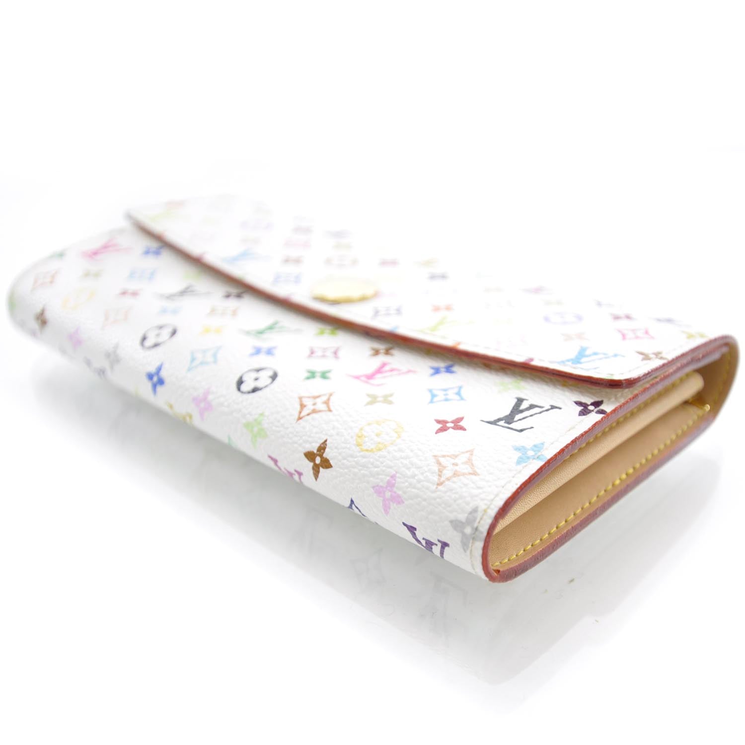 Louis Vuitton Monogram Multicolor Sarah Wallet White 3 of 6
