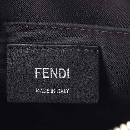 Fendi Paglia Vitello Dolce Flowerland Studded Striped Mini By The Way Boston Bag Natural Cuoio Multicolor 7 of 9