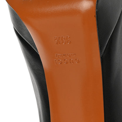 Gucci Nappa Betty Platform High Heel Pumps 38.5 Black 6 of 9