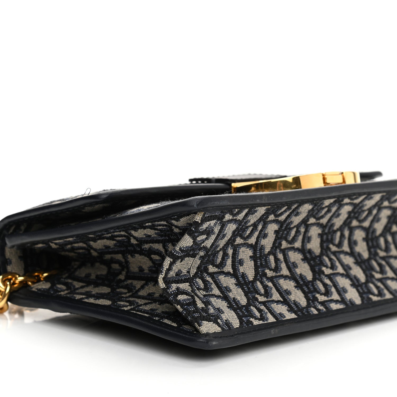 Christian Dior Oblique 30 Montaigne Chain Flap Bag Blue 8 of 9