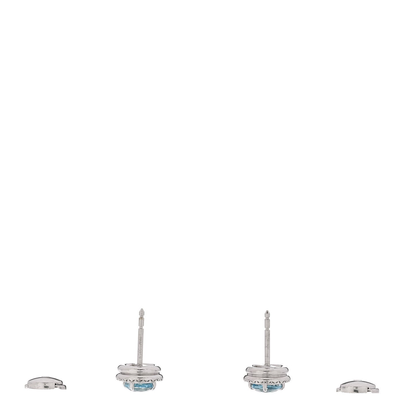 Platinum Diamond Aquamarine Soleste Earrings
