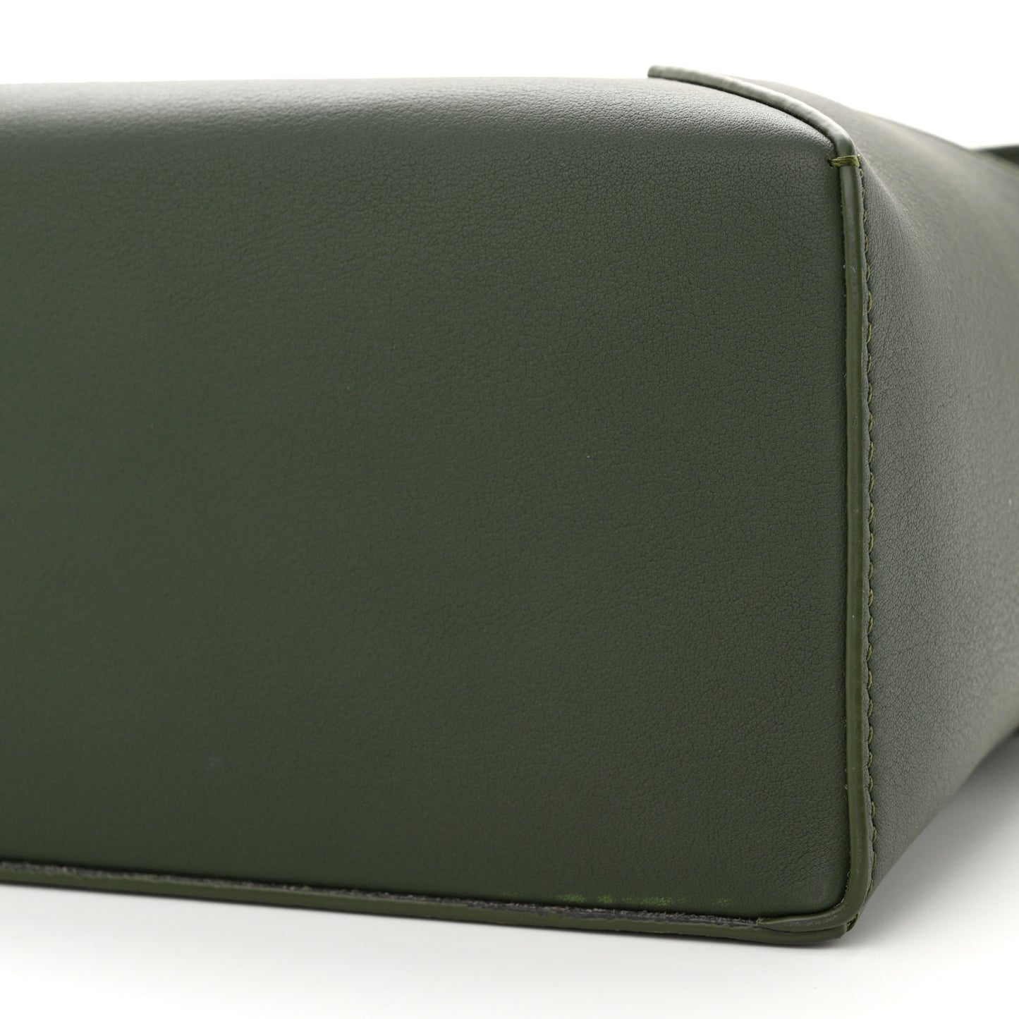 Calfskin Small Puzzle Edge Bag Bottle Green