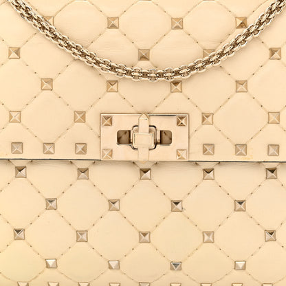 Valentino Garavani Nappa Medium Rockstud Spike Shoulder Bag Light Ivory 8 of 16