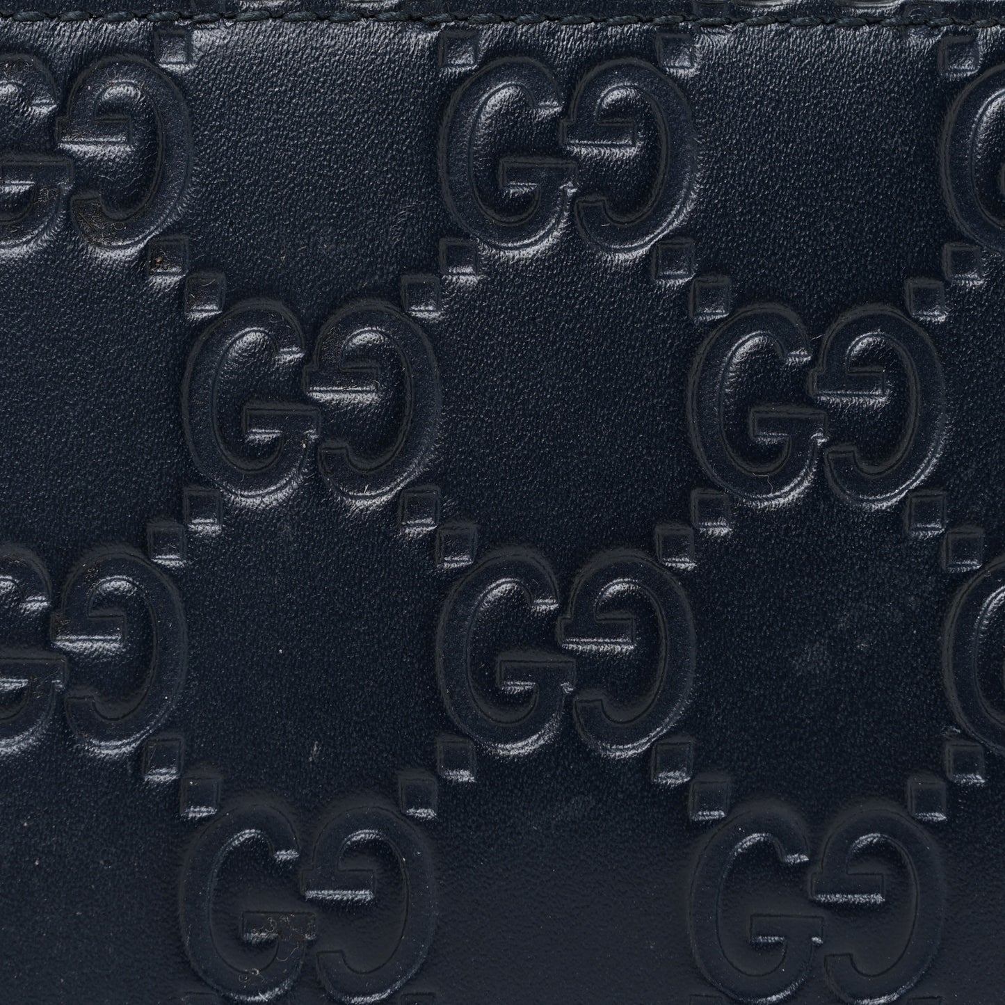 Guccissima Signature Coin Case Card Holder Blue