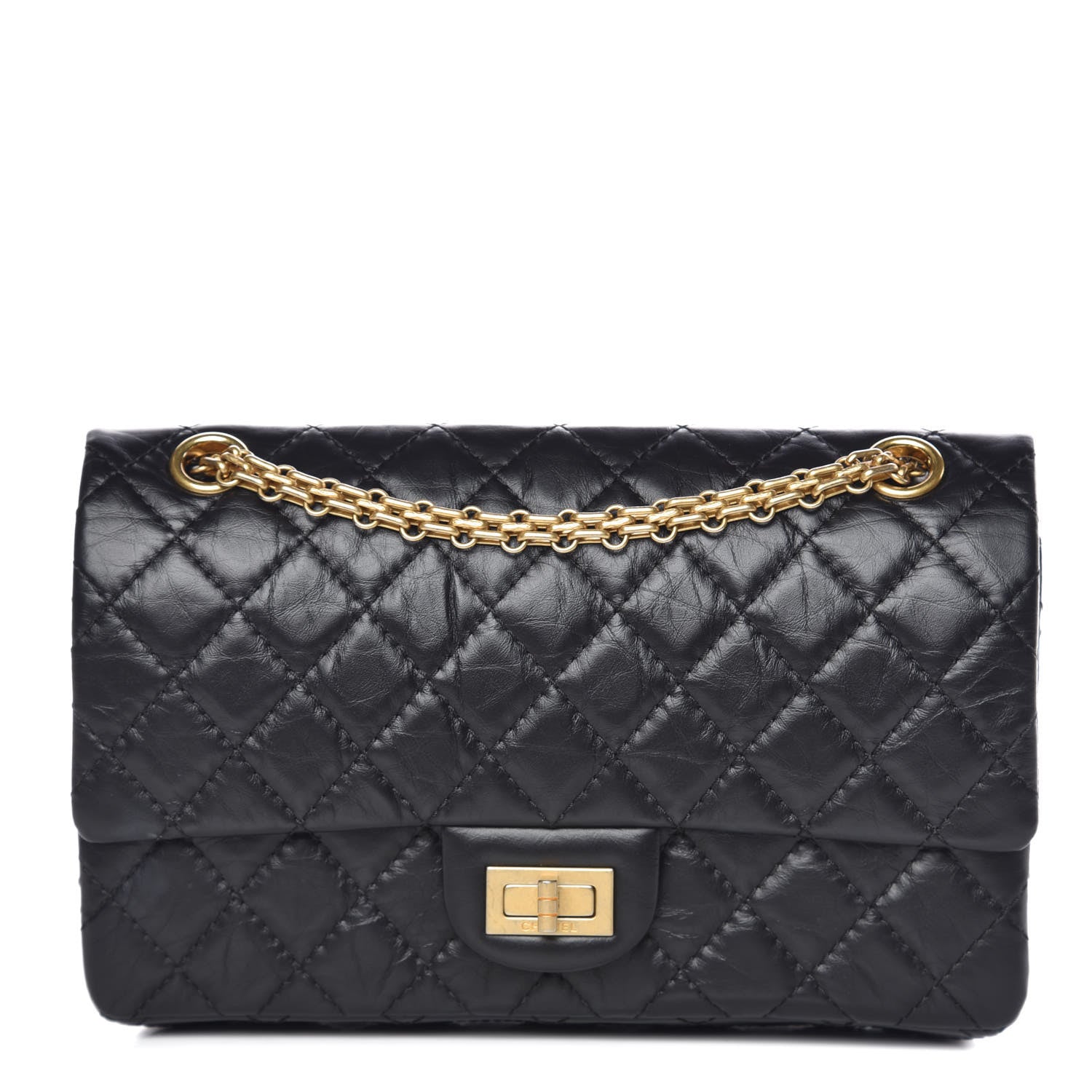 Chanel Aged Calfskin Quilted 2.55 Reissue 225 Flap Black 1 of 13