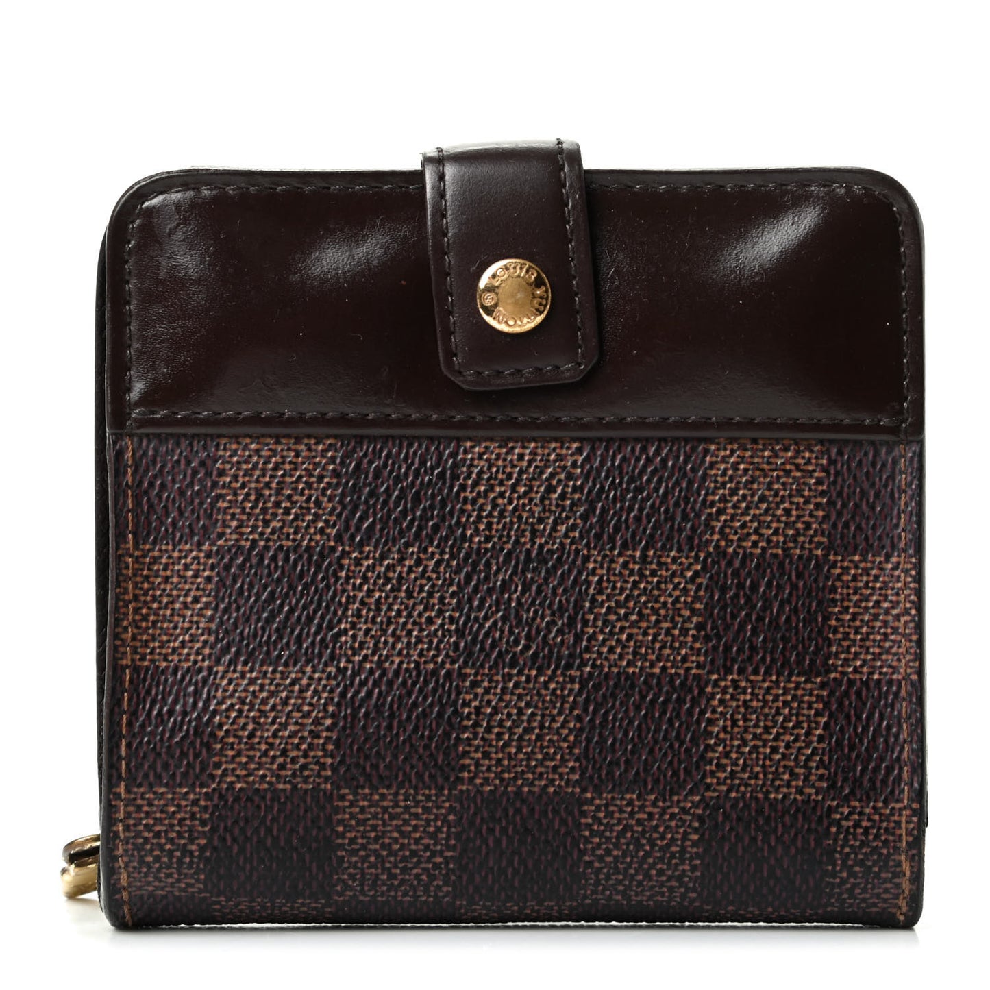 Damier Ebene Zippe Zipped Compact Wallet