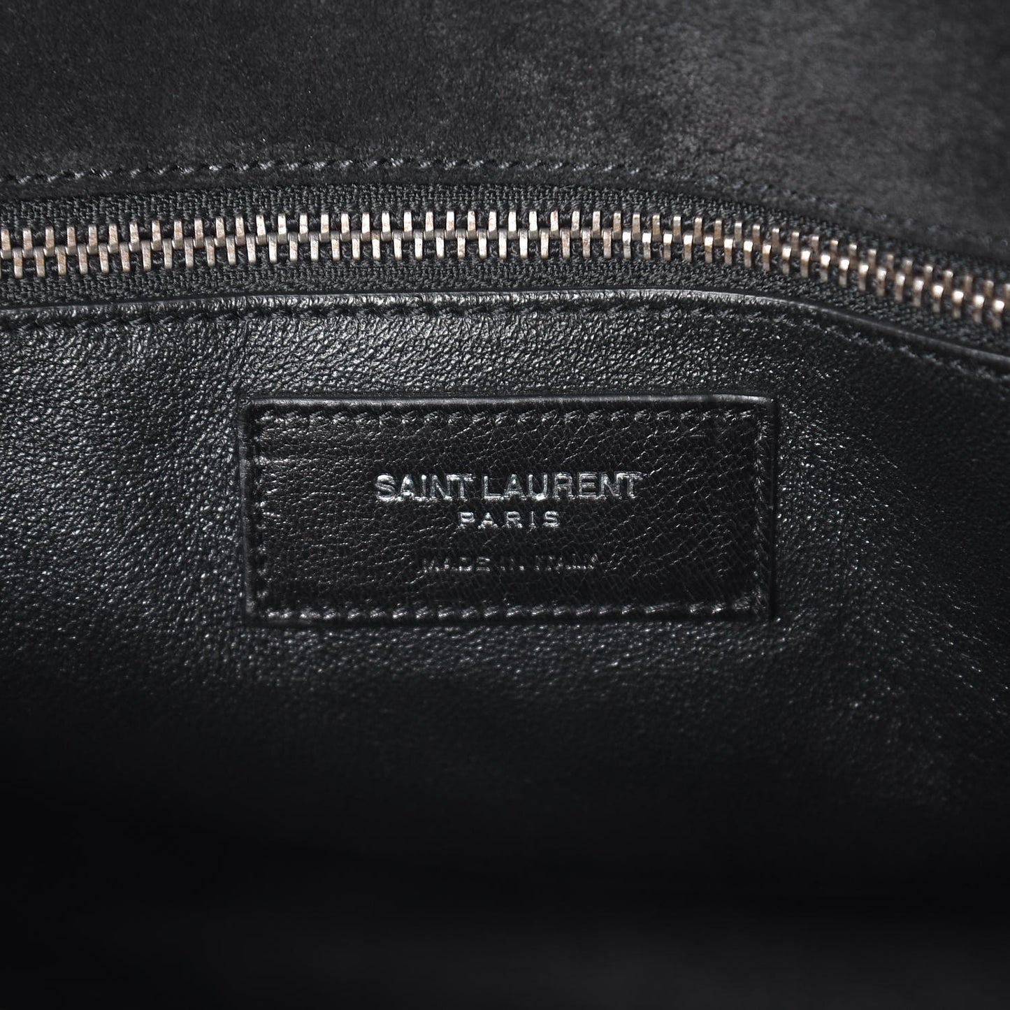 Suede Crocodile Embossed Small Sac De Jour Black