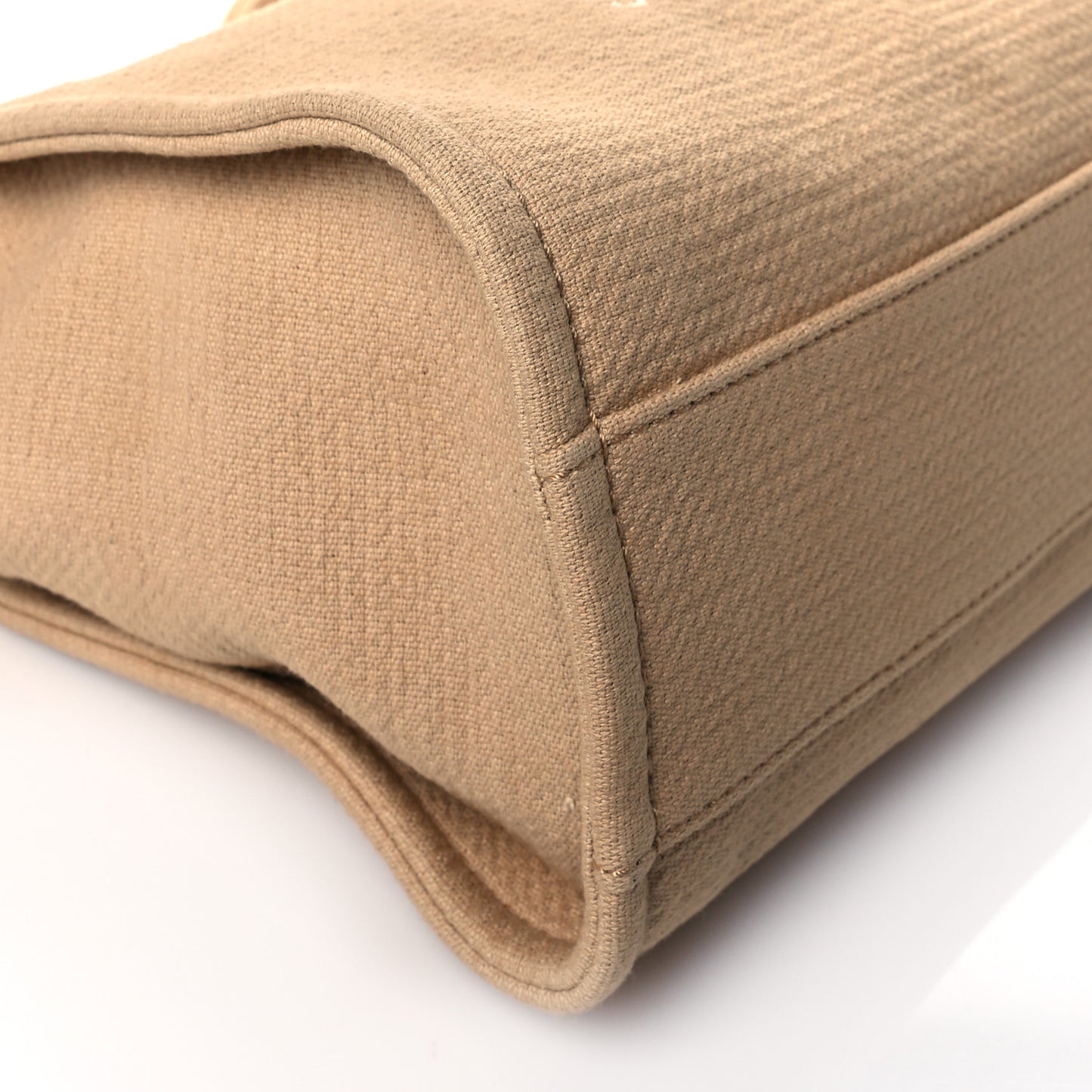 Mixed Fibers Small Deauville Tote Beige