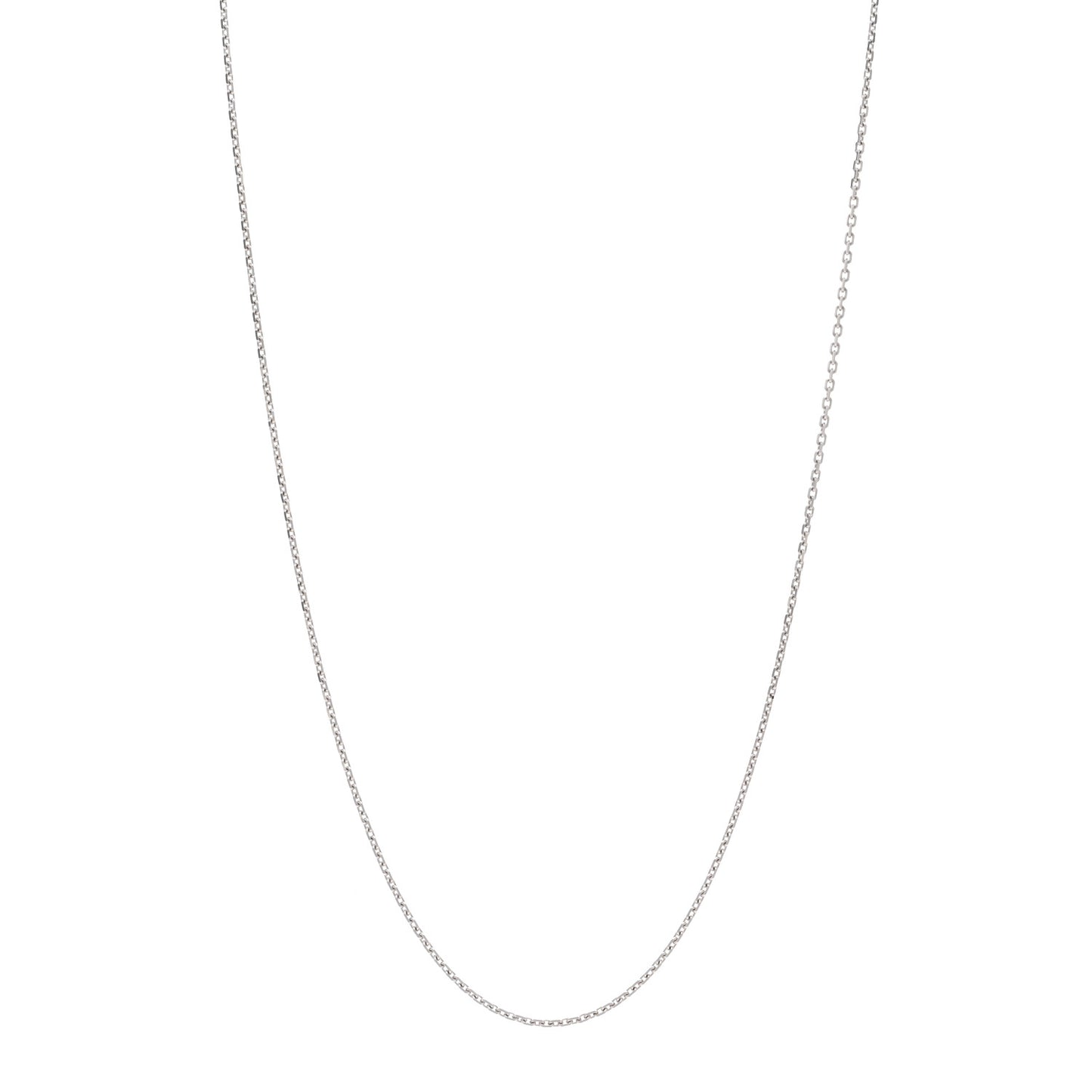 18K White Gold Trace Chain Necklace