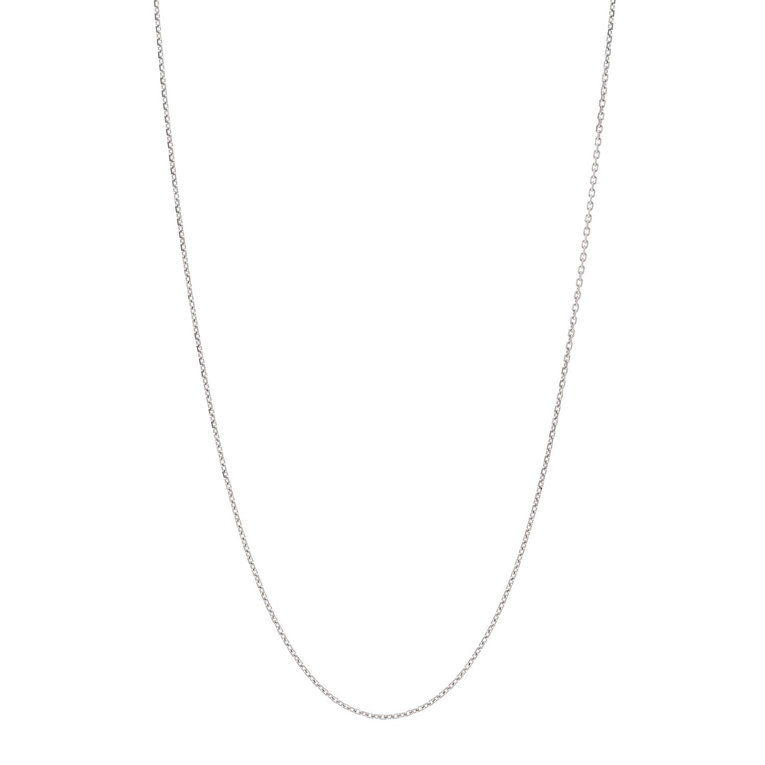 Van Cleef & Arpels 18K White Gold Trace Chain Necklace 1 of 5