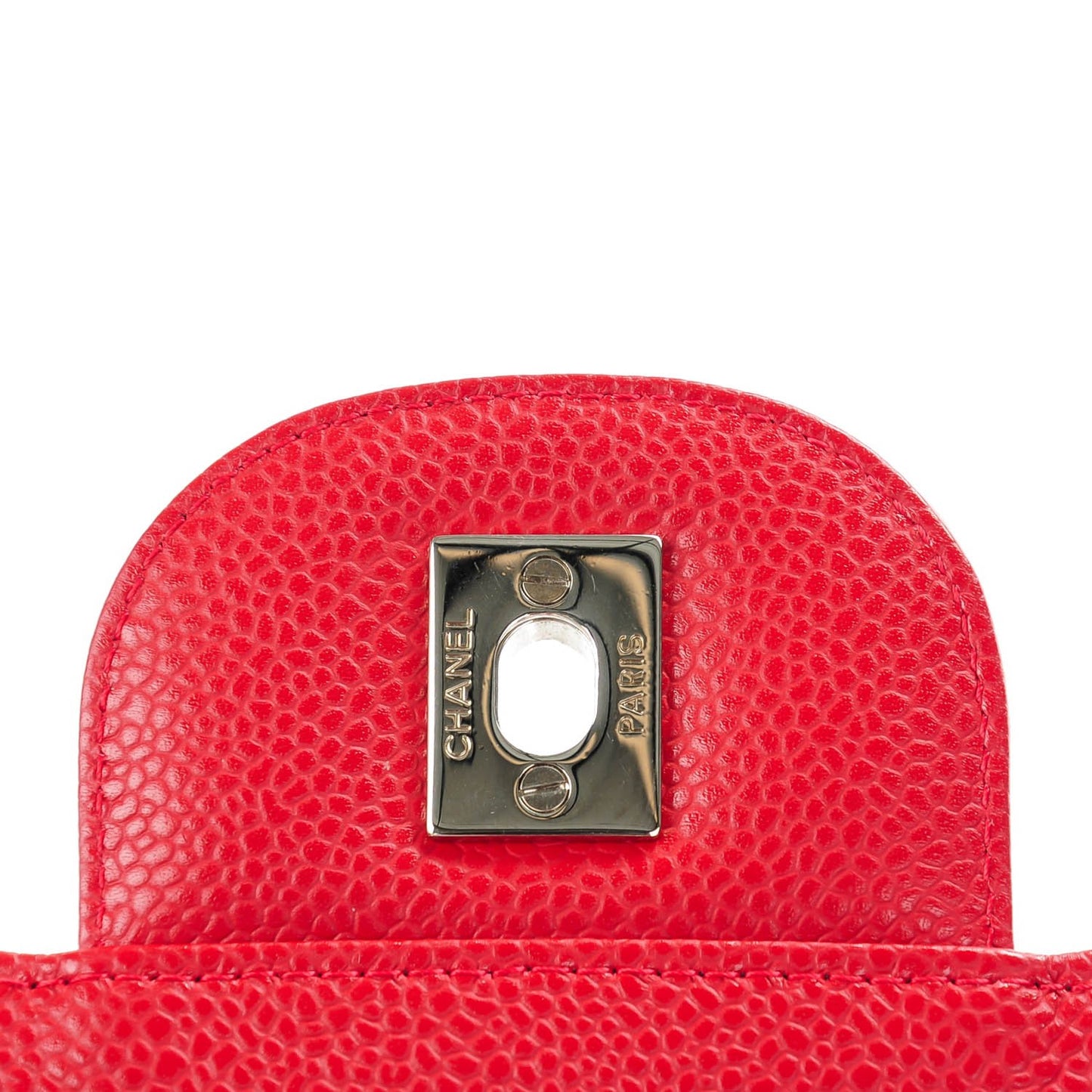 Caviar Quilted Jumbo Single Flap Red