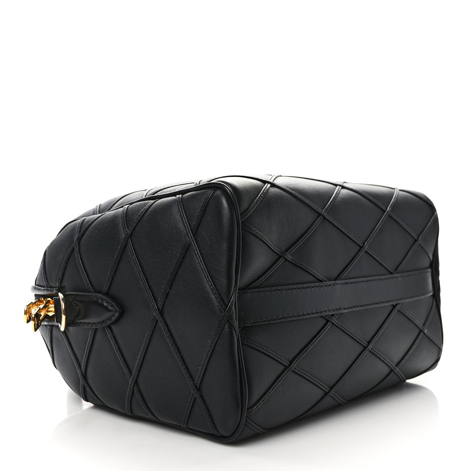 Louis Vuitton Lambskin Malletage Speedy Bandouliere 25 Black 4 of 11