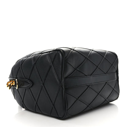 Louis Vuitton Lambskin Malletage Speedy Bandouliere 25 Black 4 of 11
