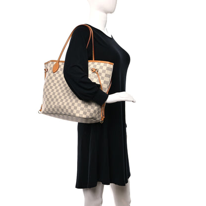 Louis Vuitton Damier Azur Neo Neverfull MM Rose Ballerine 2 of 11