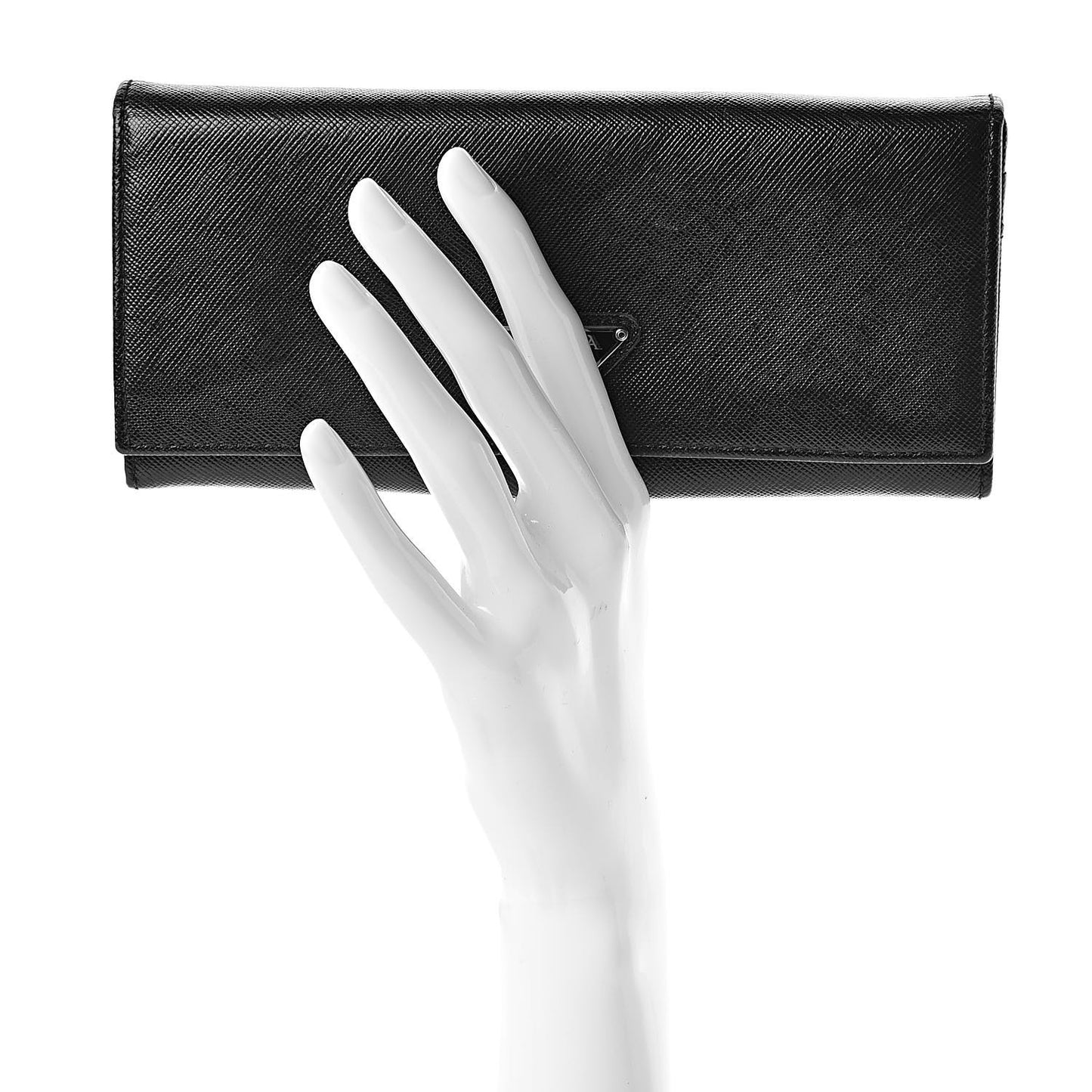 Saffiano Continental Flap Wallet Black