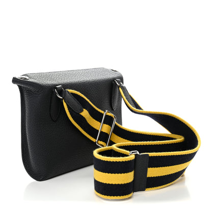 Hermes Togo Videpoches Caban Jaune De Naples Indigo 3 of 10
