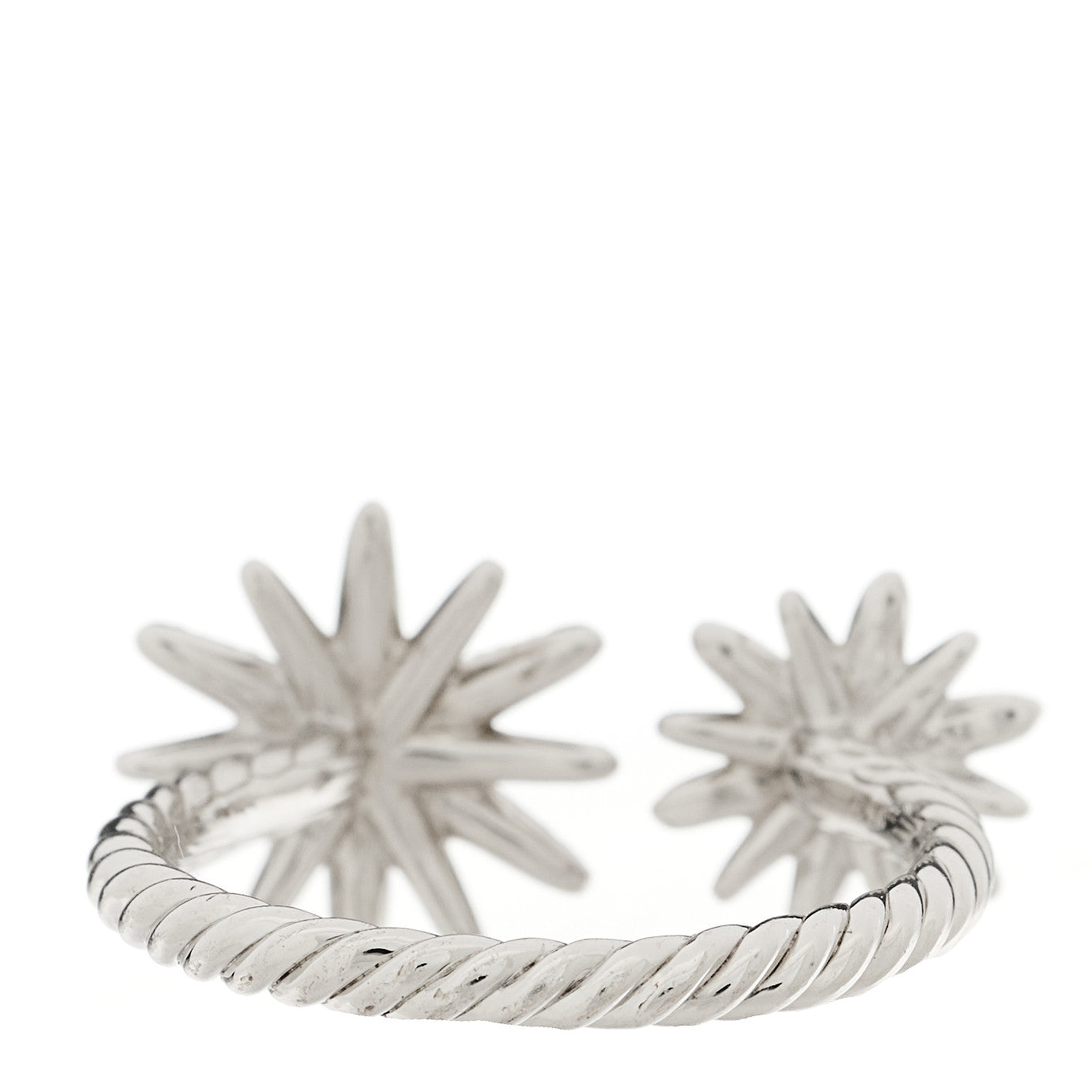 Sterling Silver Diamond Starburst Ring 55 7.25