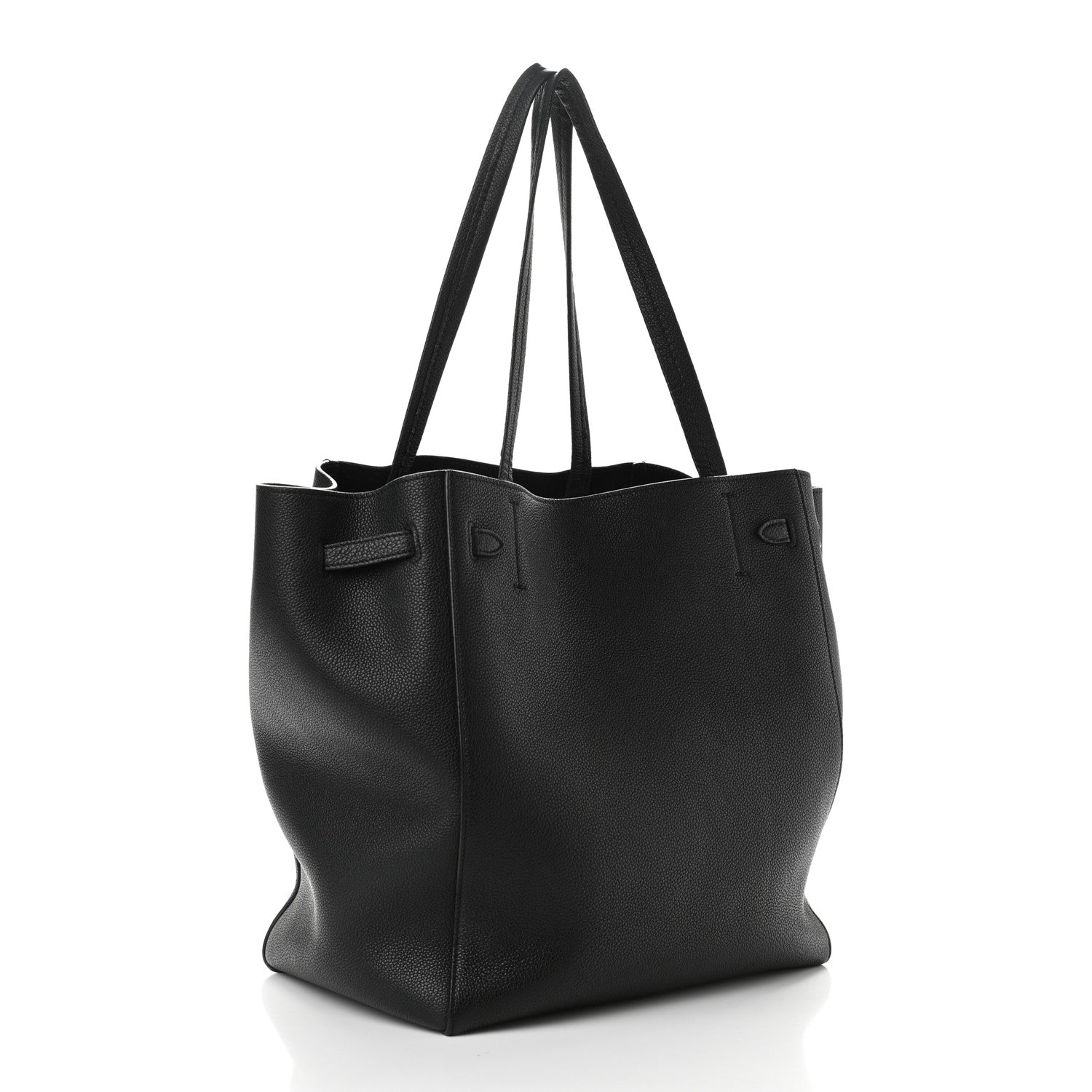 Celine Soft Grained Calfskin Medium Belt Cabas Phantom Black 3 of 10