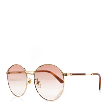 Gucci Web Round Sunglasses GG0206SK Gold 1 of 8