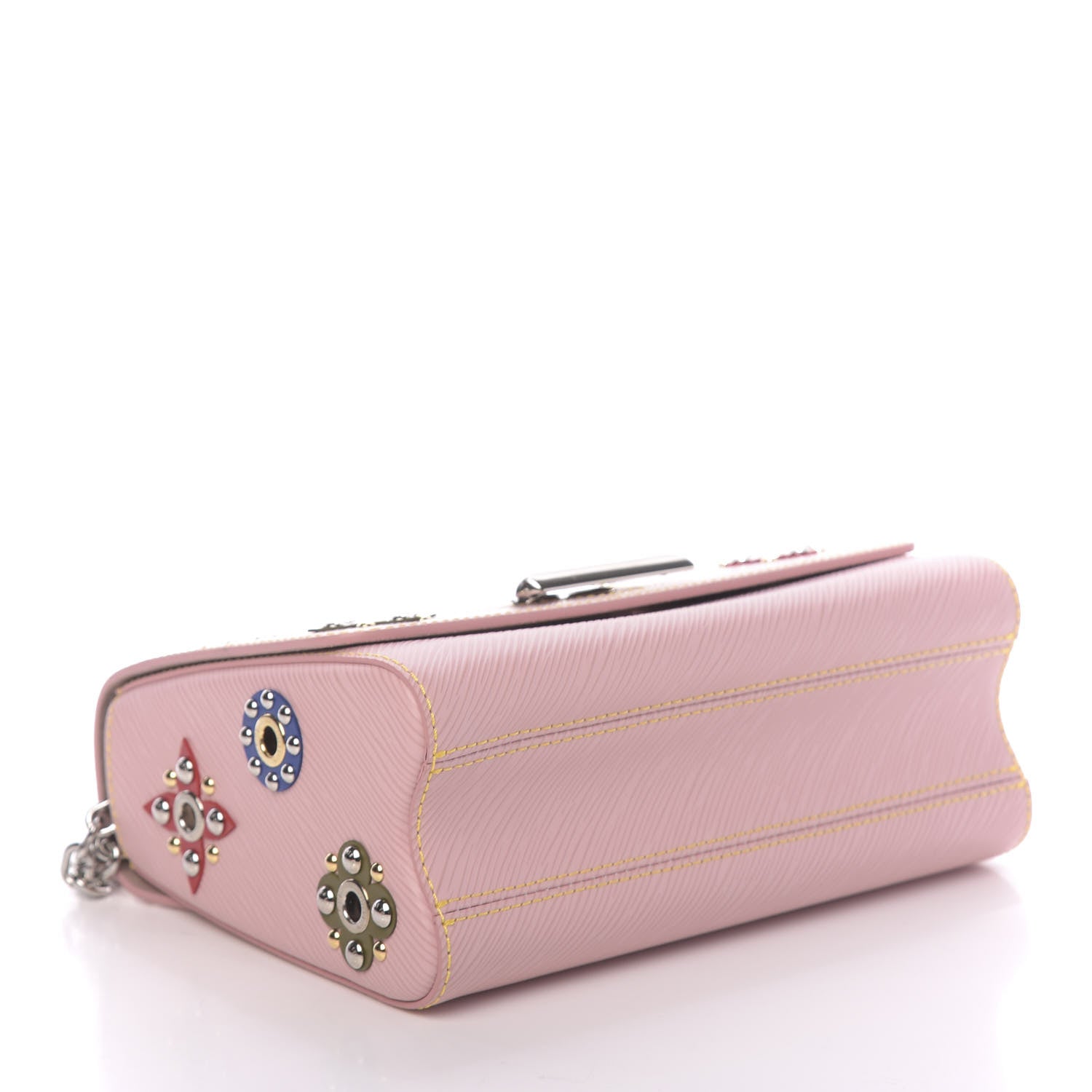 Louis Vuitton Epi Mechanical Flowers Twist Shoulder Bag MM Rose Ballerine 4 of 11