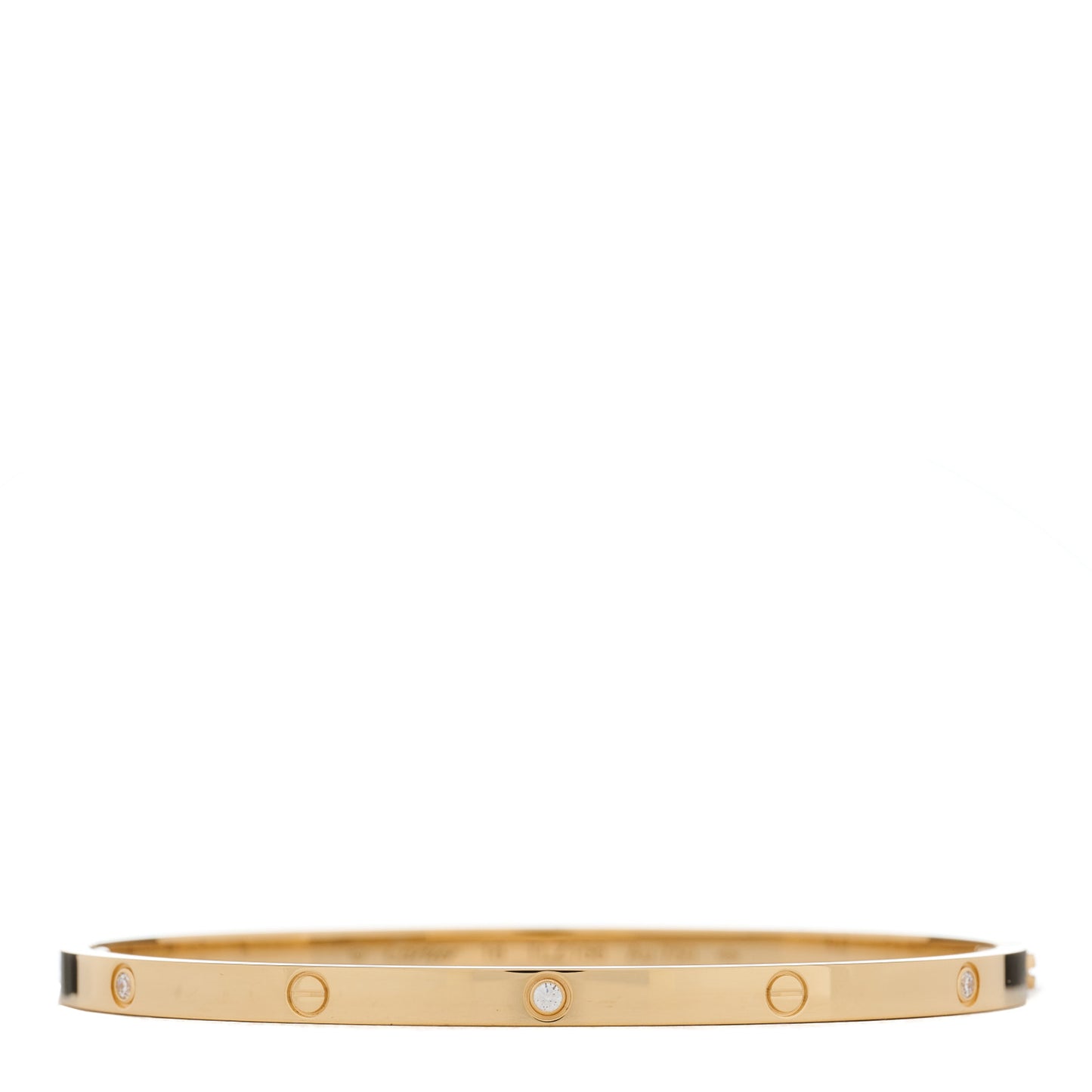 18K Yellow Gold 6 Diamond Small LOVE Bracelet 18