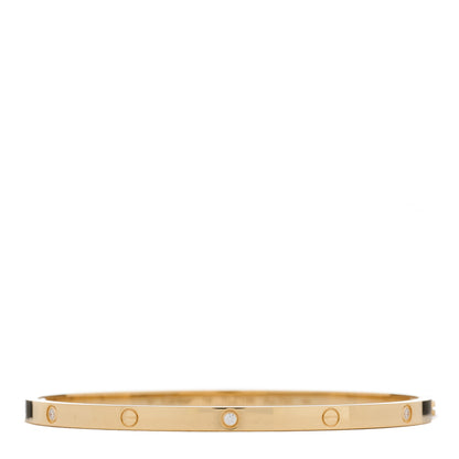 Cartier 18K Yellow Gold 6 Diamond Small LOVE Bracelet 18 2 of 5