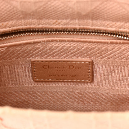 Christian Dior Canvas Embroidered Cannage Medium Lady D-Lite Pink 6 of 22