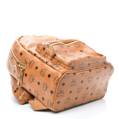 MCM Visetos Small Sprinkle Stud Stark Backpack Cognac 4 of 9