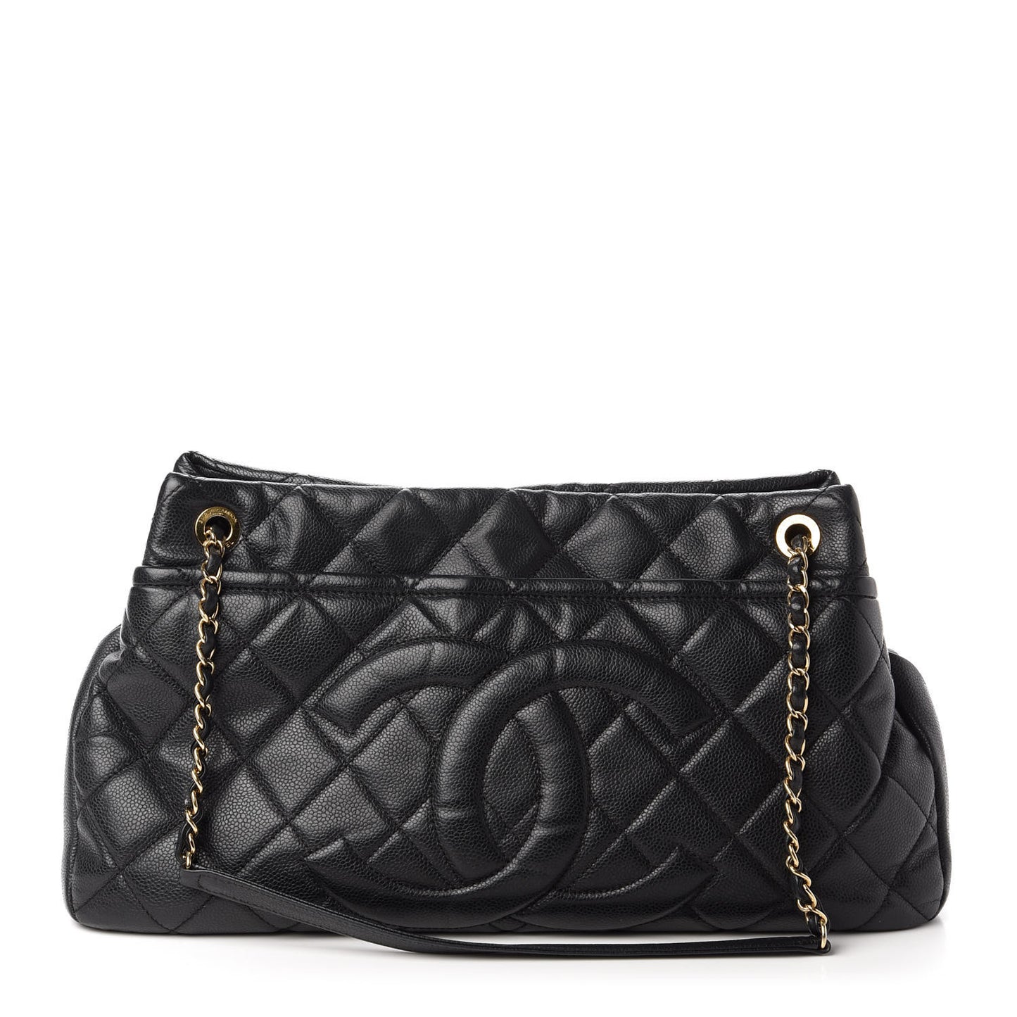 Caviar Quilted Timeless CC Soft Tote Black