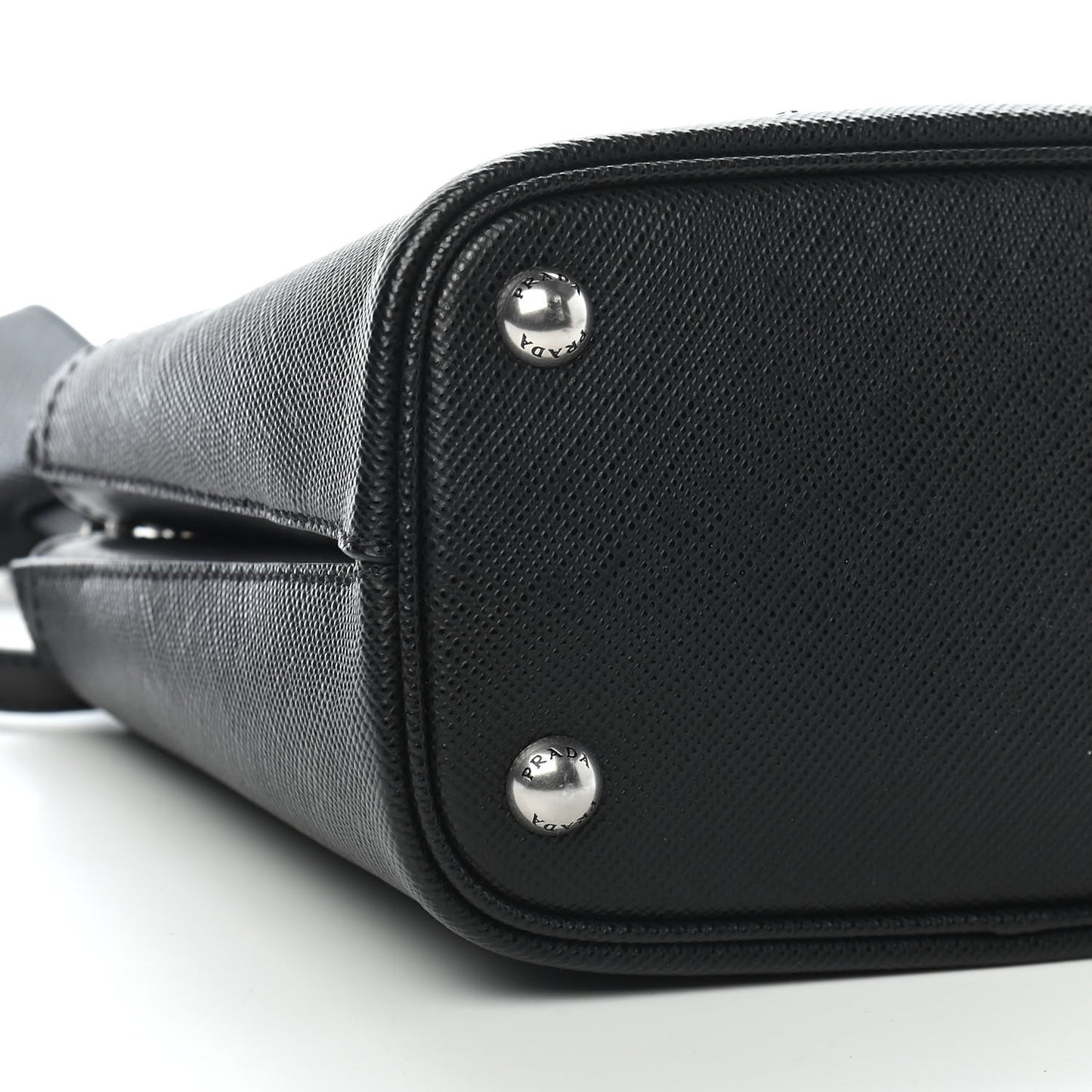 Saffiano Smalto Small Panier Bucket Bag Black