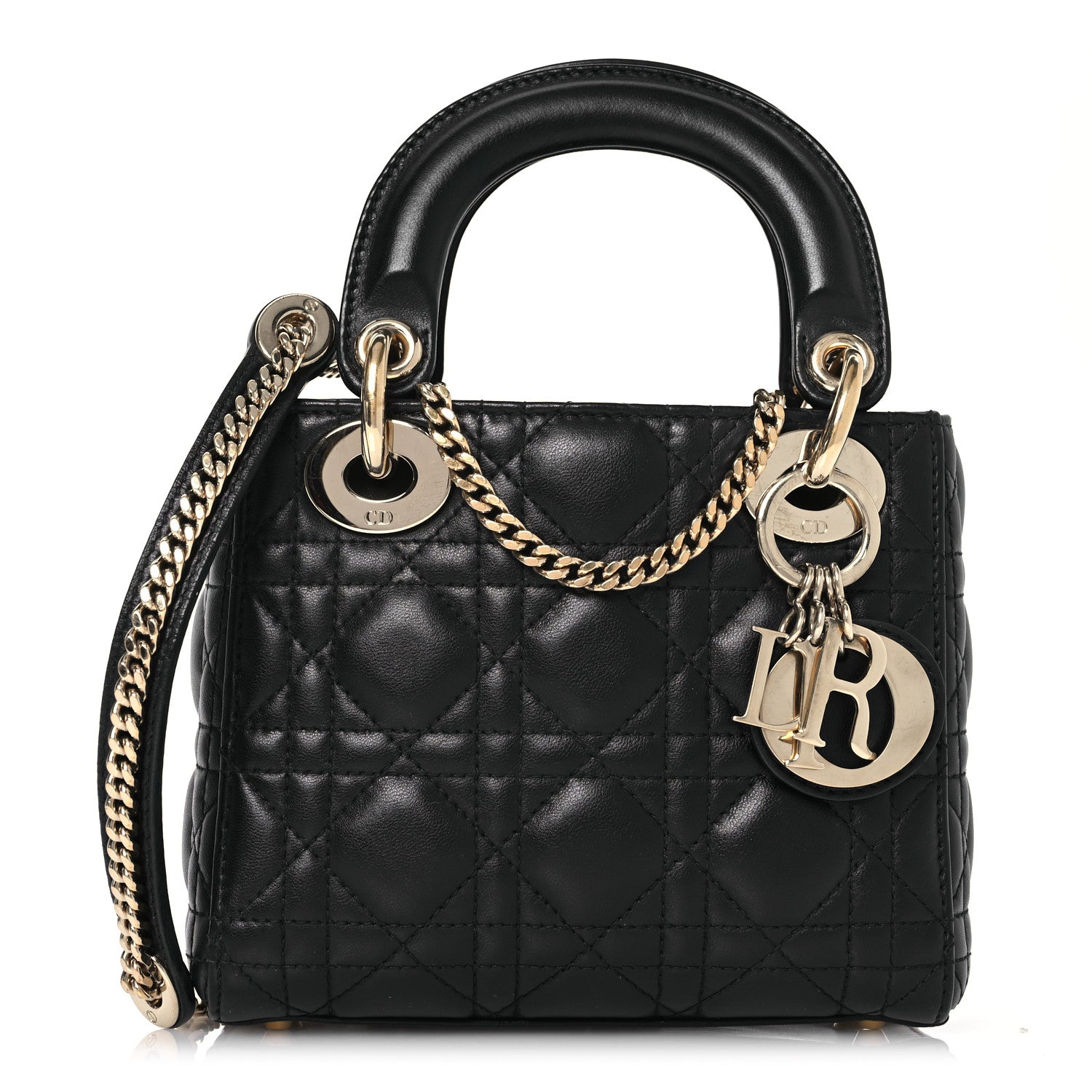 Christian Dior Lambskin Cannage Mini Lady Dior Black 1 of 17