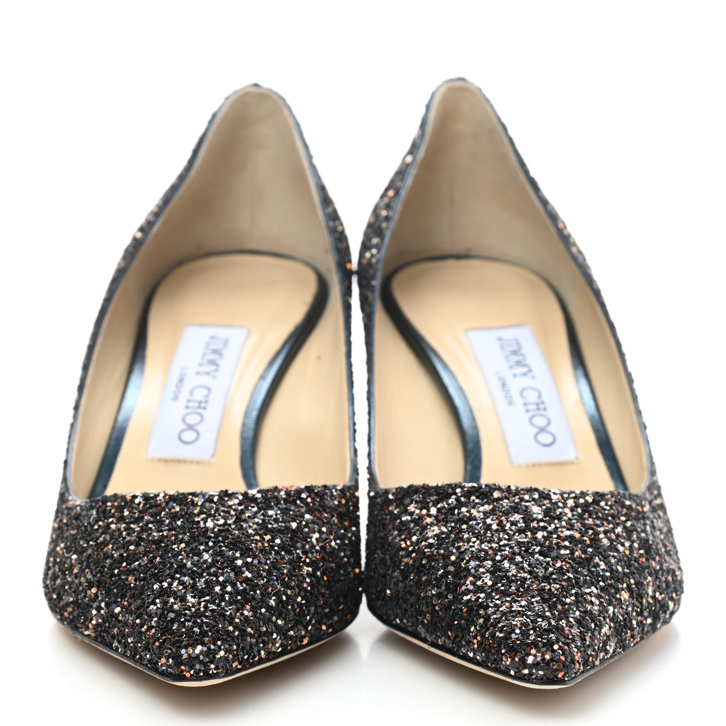 Glitter Pointy Toe Romy 60 Pumps 36.5 Amethyst Mix