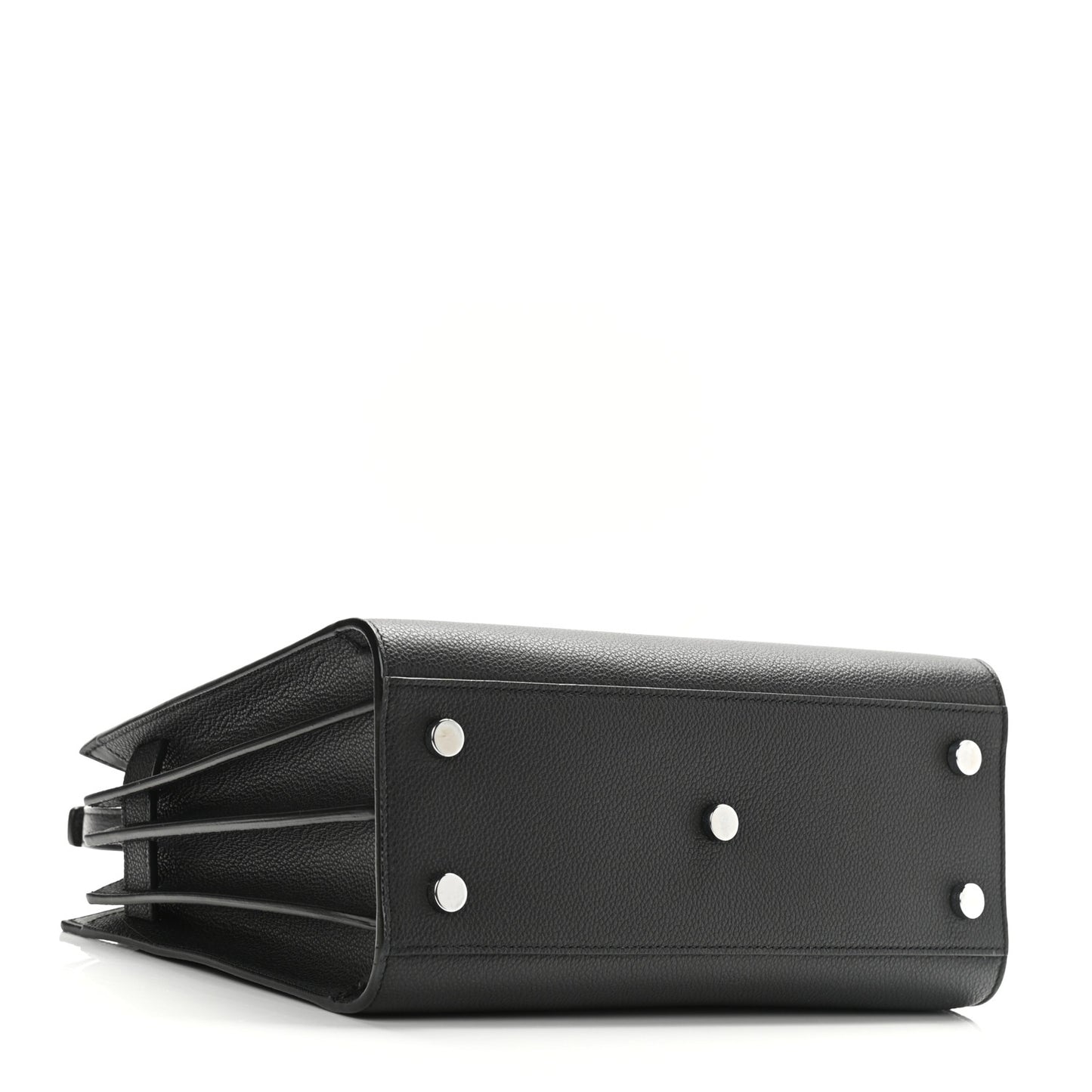 Grained Calfskin Baby Sac De Jour Black