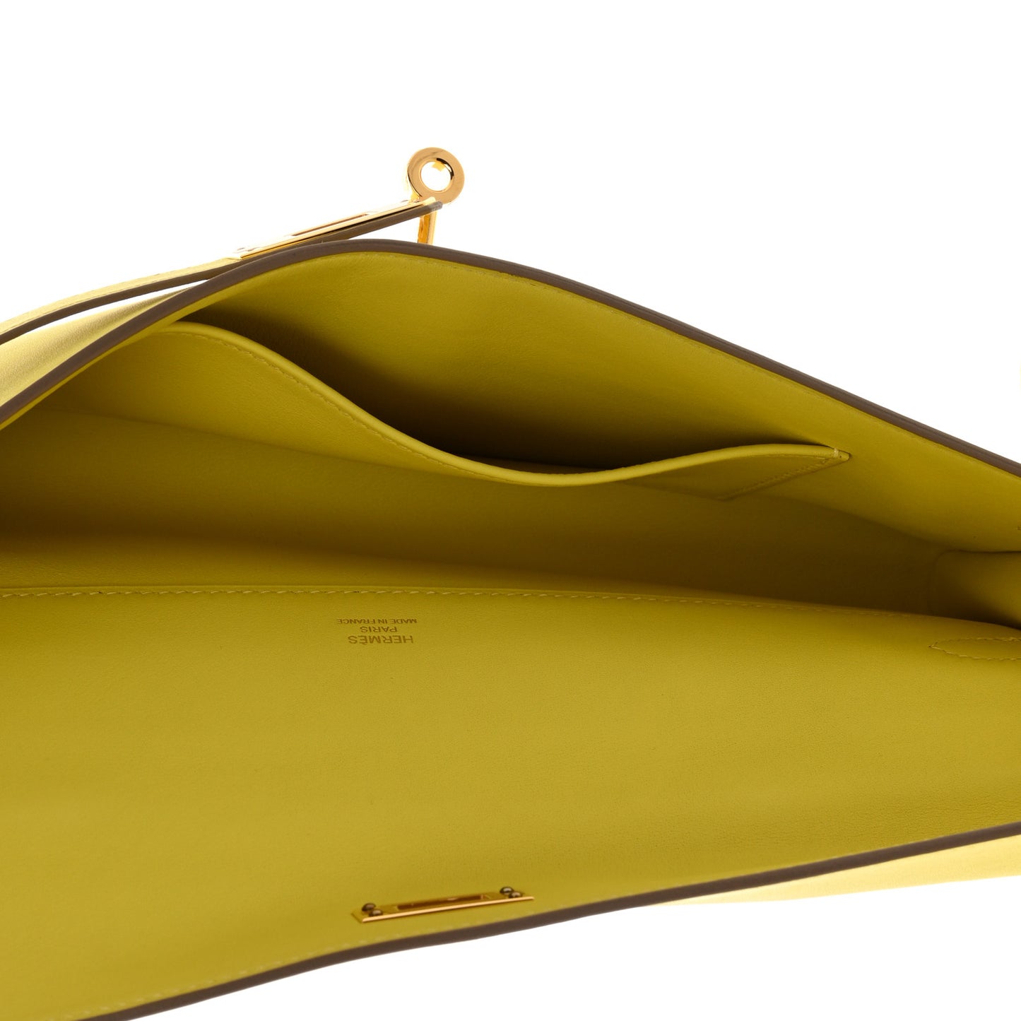 Swift Kelly Cut Clutch Pochette Lime