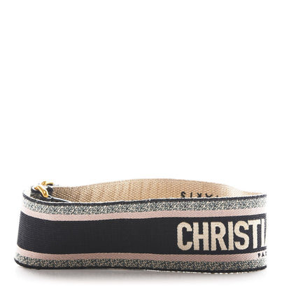 Christian Dior Canvas Embroidered Shoulder Strap Rose Multicolor 2 of 6