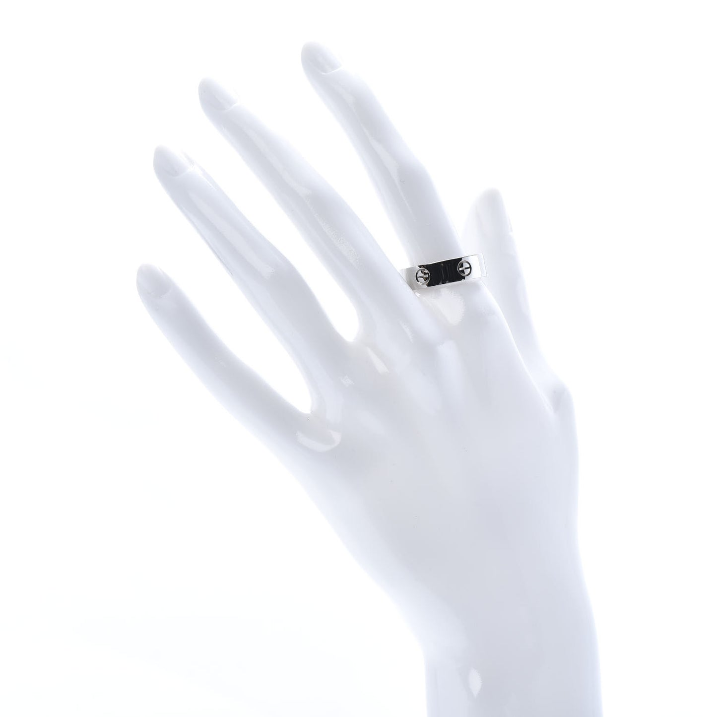 18K White Gold 5.5mm LOVE Ring 58 8.25