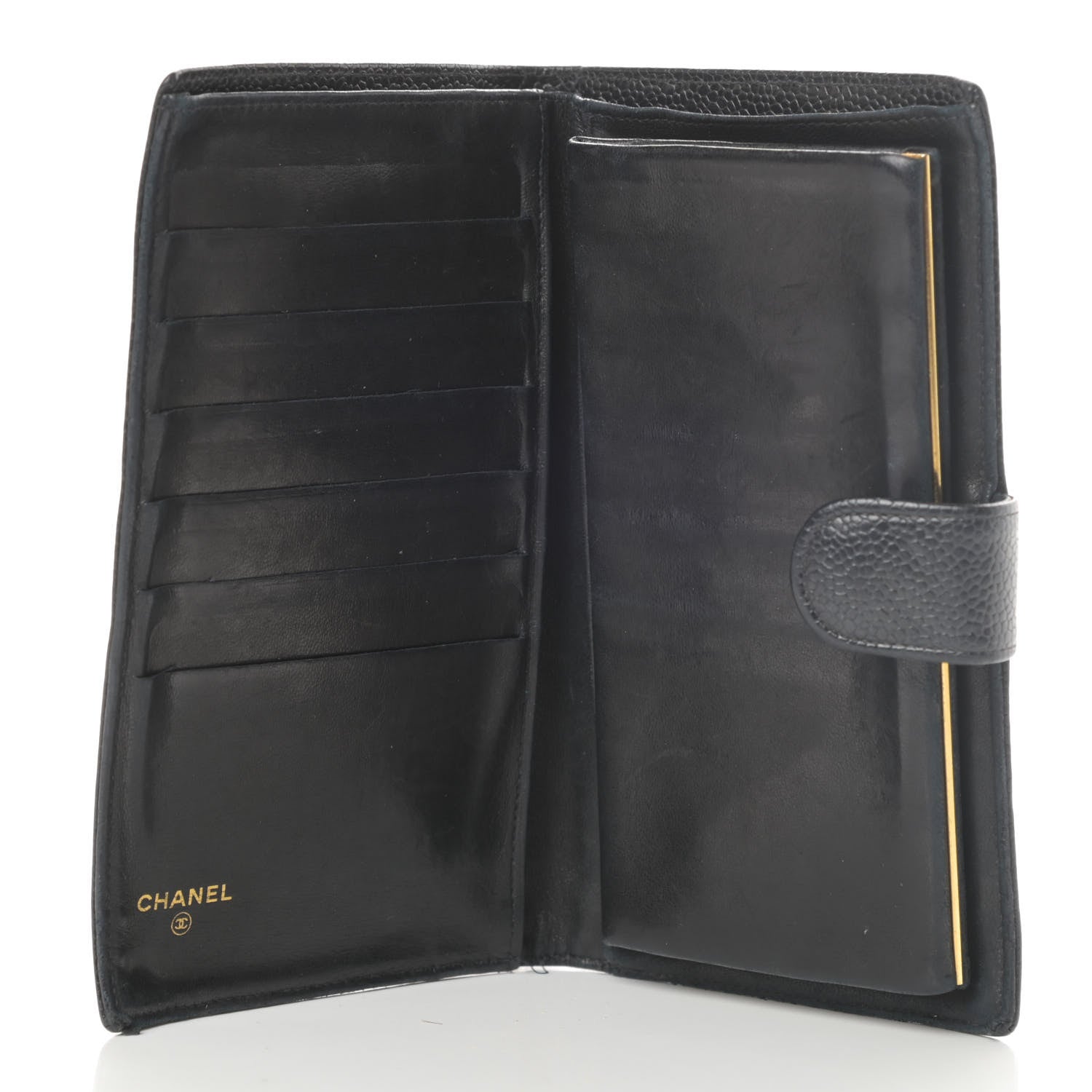 Chanel Caviar Timeless CC French Wallet Black 5 of 10