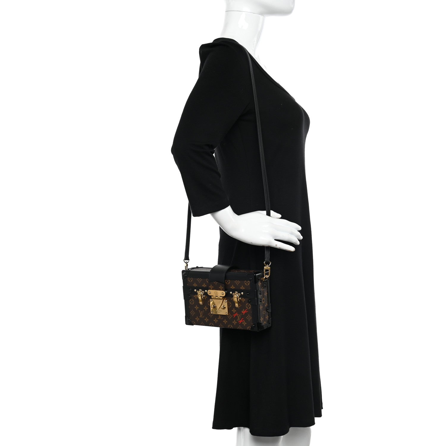 Louis Vuitton Monogram Petite Malle Black 2 of 11