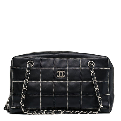 Chanel Lambskin Square Stitched Shoulder Bag Black 1 of 10