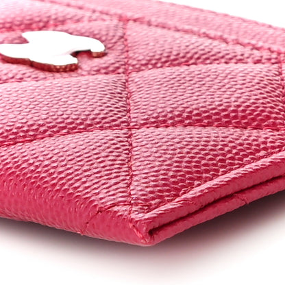 Chanel Caviar Quilted Card Holder Dark Pink 11 of 12