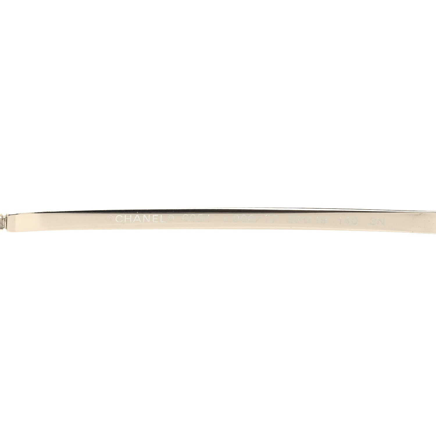 Chanel 18K White Gold Mirror Square Sunglasses 6051 Gray 5 of 8