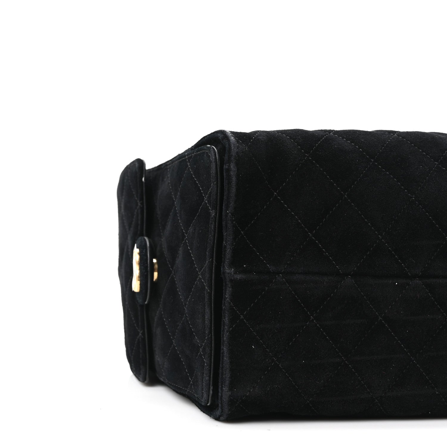 Chanel Suede Quilted Medium Chanel 25 Handbag Black 10 of 11