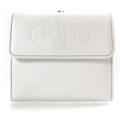 Prada Leather Logo Wallet White 1 of 10