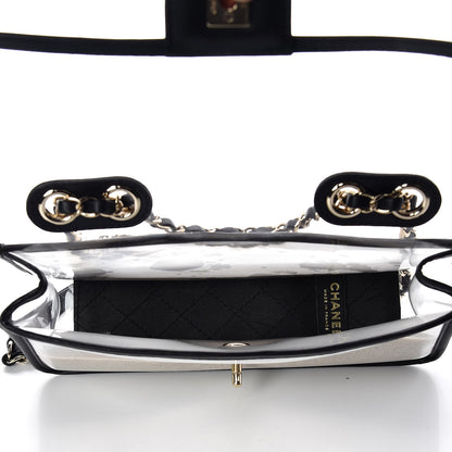 Chanel Lambskin PVC Medium Coco Sand Flap Black 5 of 9