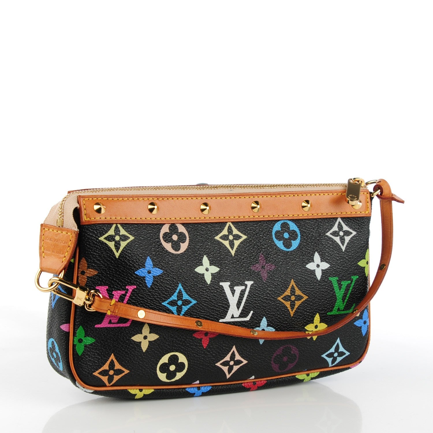 Louis Vuitton Monogram Multicolor Pochette Accessories Black 3 of 9