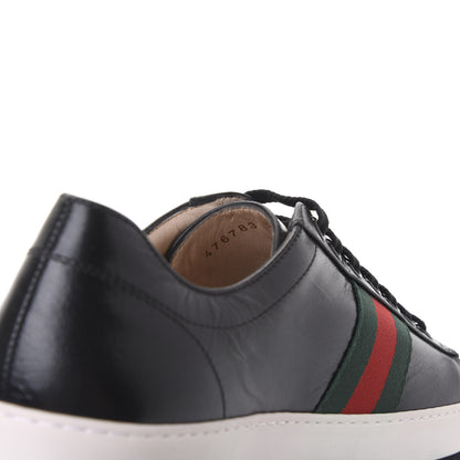 Gucci Malaga Kid Peggy Platform Sneakers 37.5 Black White 8 of 9