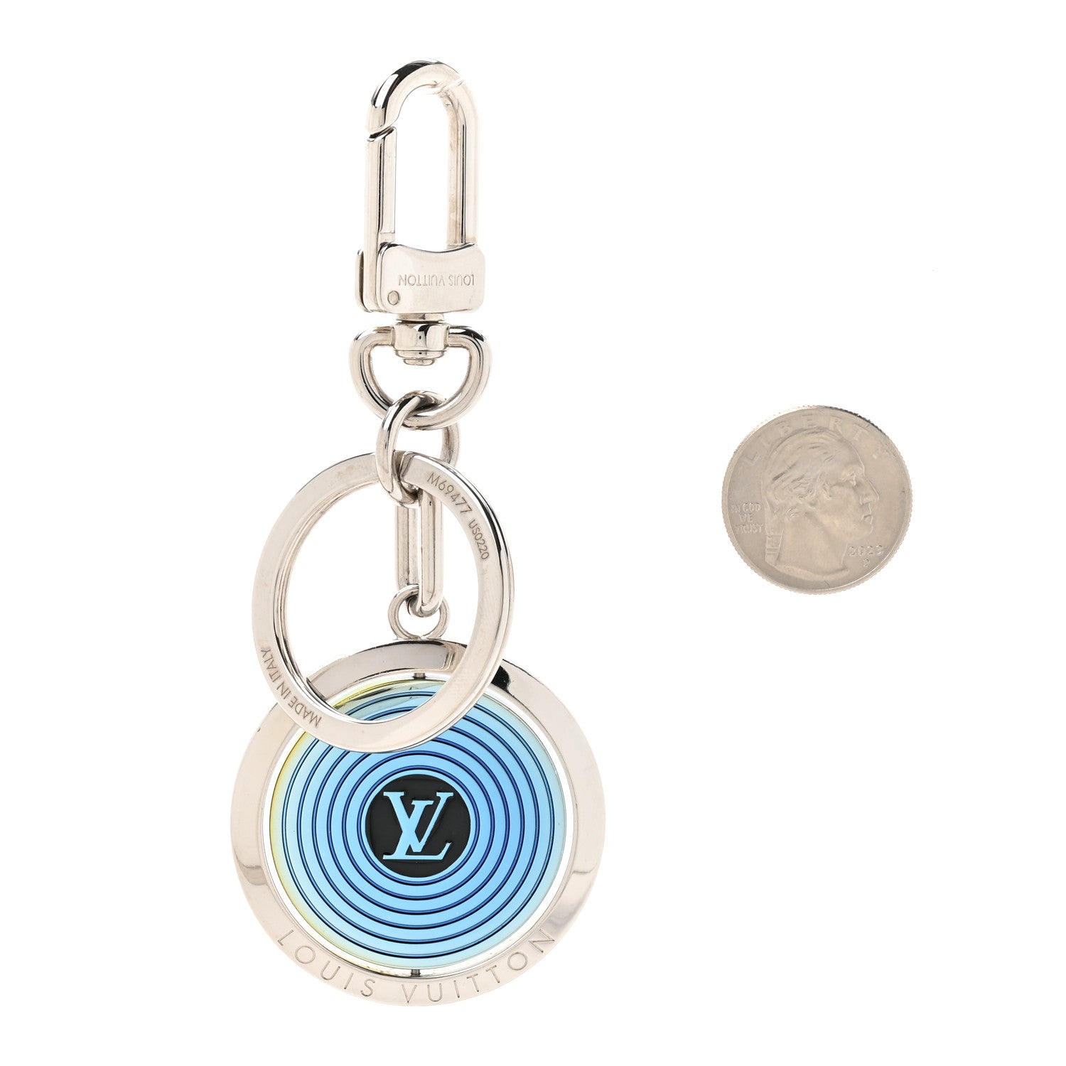 Louis Vuitton LV Sound Key Chain Bag Charm Oily 2 of 4