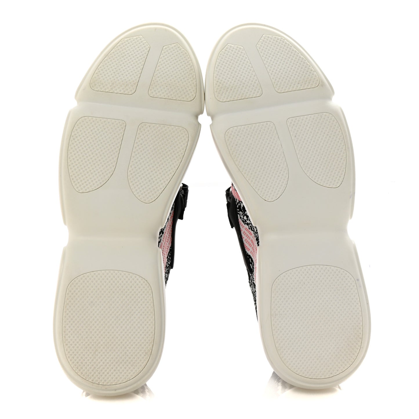 Rubber Knit Printed Fabric Cloudbust Air Sneakers 37 White Pink Black