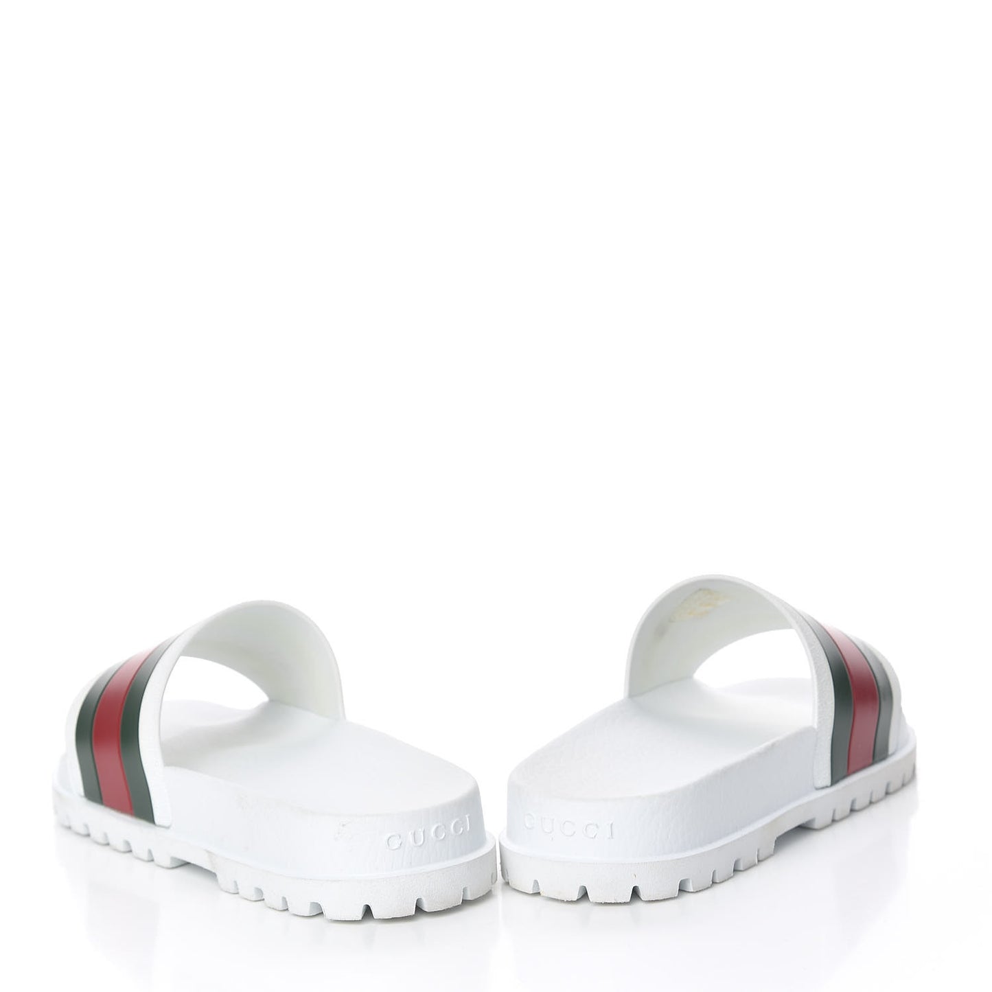 Rubber Web Mens Lug Sole Slide Sandals 6 Great White Green Red